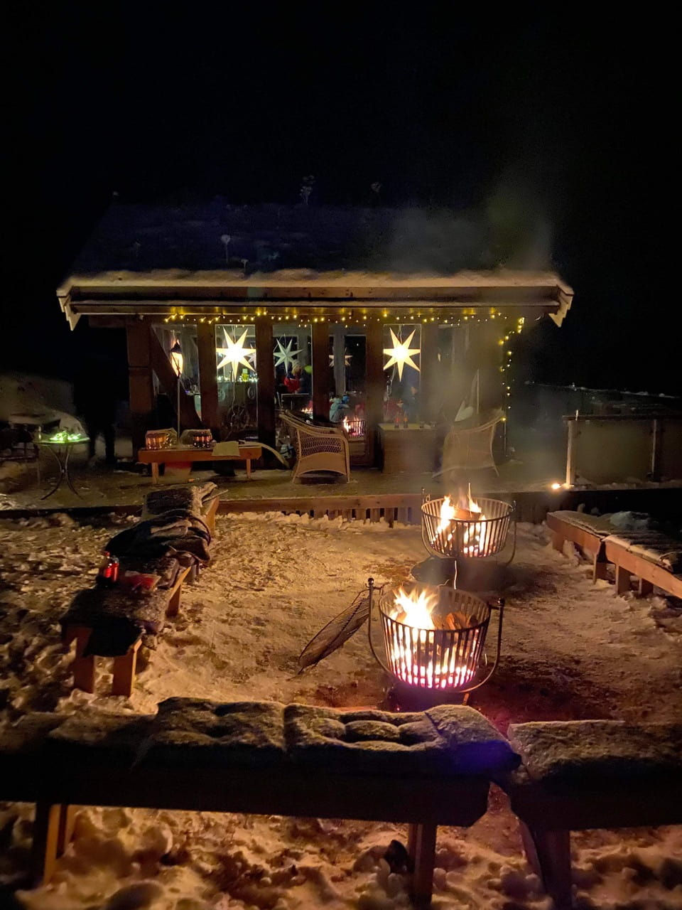 Steinby hage på vinteren.