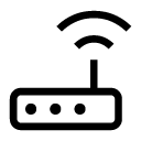 Ikon av et modem.