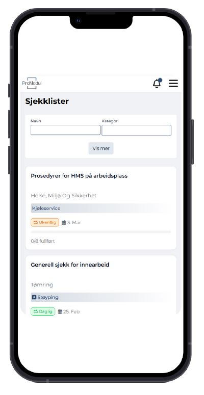 Sjekklister på iPhone.