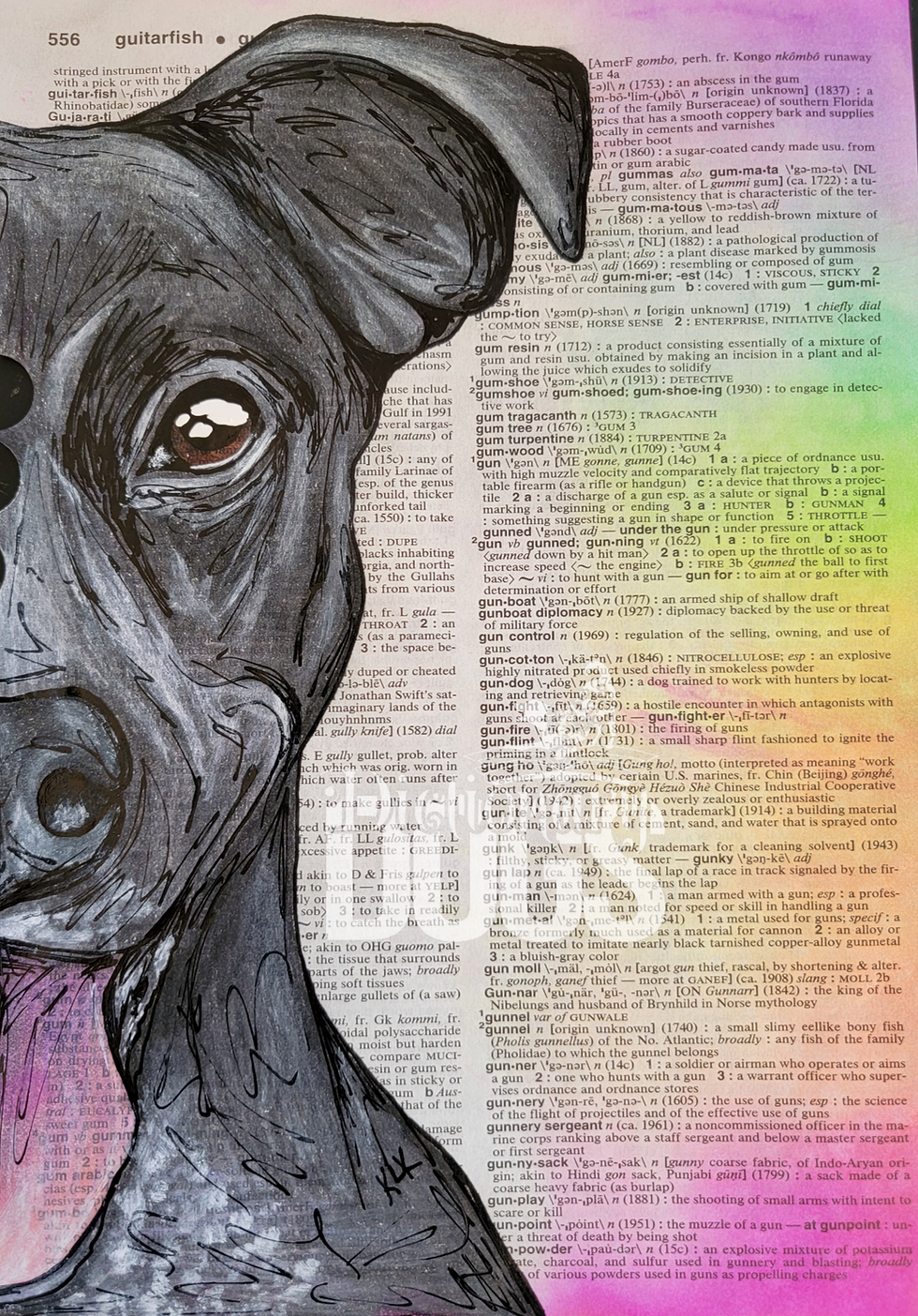 Thumbnail: Rainbow Bridge Dictionary Dogs Portrait