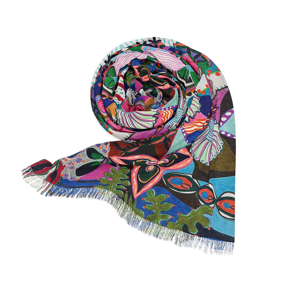 Thumbnail: Artistic Flower Shawl: Stunning Present for Women