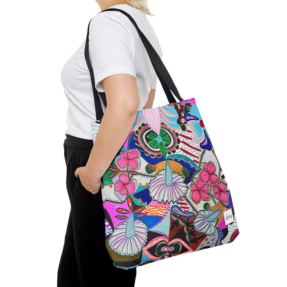 Thumbnail: Abstract Art Inspired Tote Bag - Unique Boho Chic Gift 