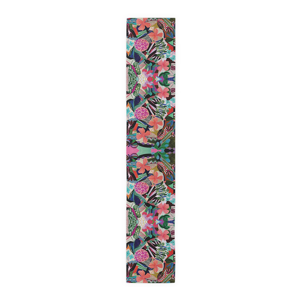 Thumbnail: Vintage Inspired Table Runner with Artistic Botanical Design 