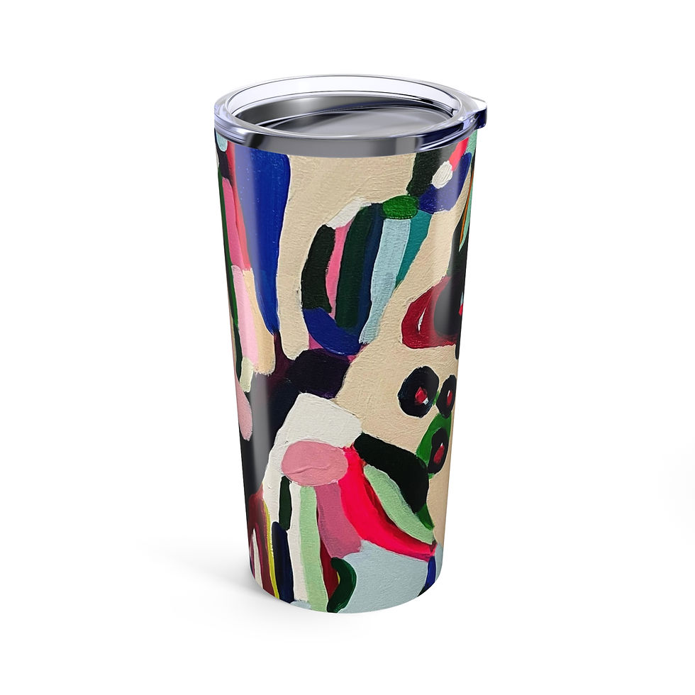 Thumbnail: Handcrafted Artistic Tumbler with Lid - Ideal Gift for Mom