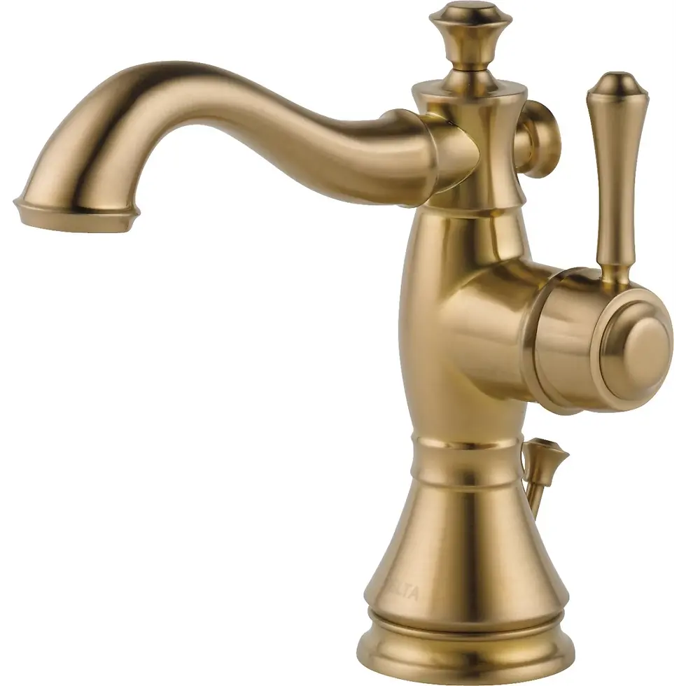 Thumbnail: Delta Cassidy Single Hole Bathroom Faucet with Pop-Up Drain Assembly - Includes