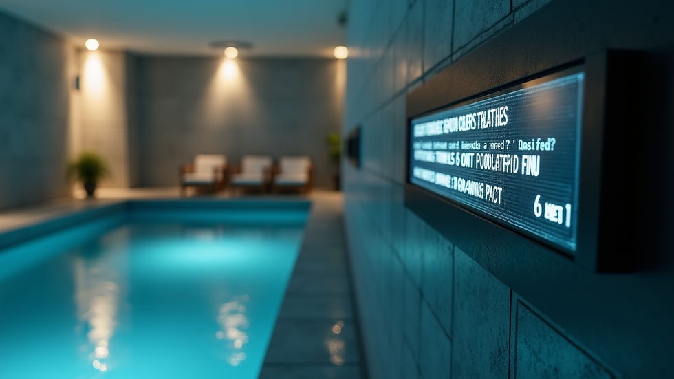 Close-up view of a spa's control panel showing error messages