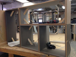 Shelves, Wired and covered