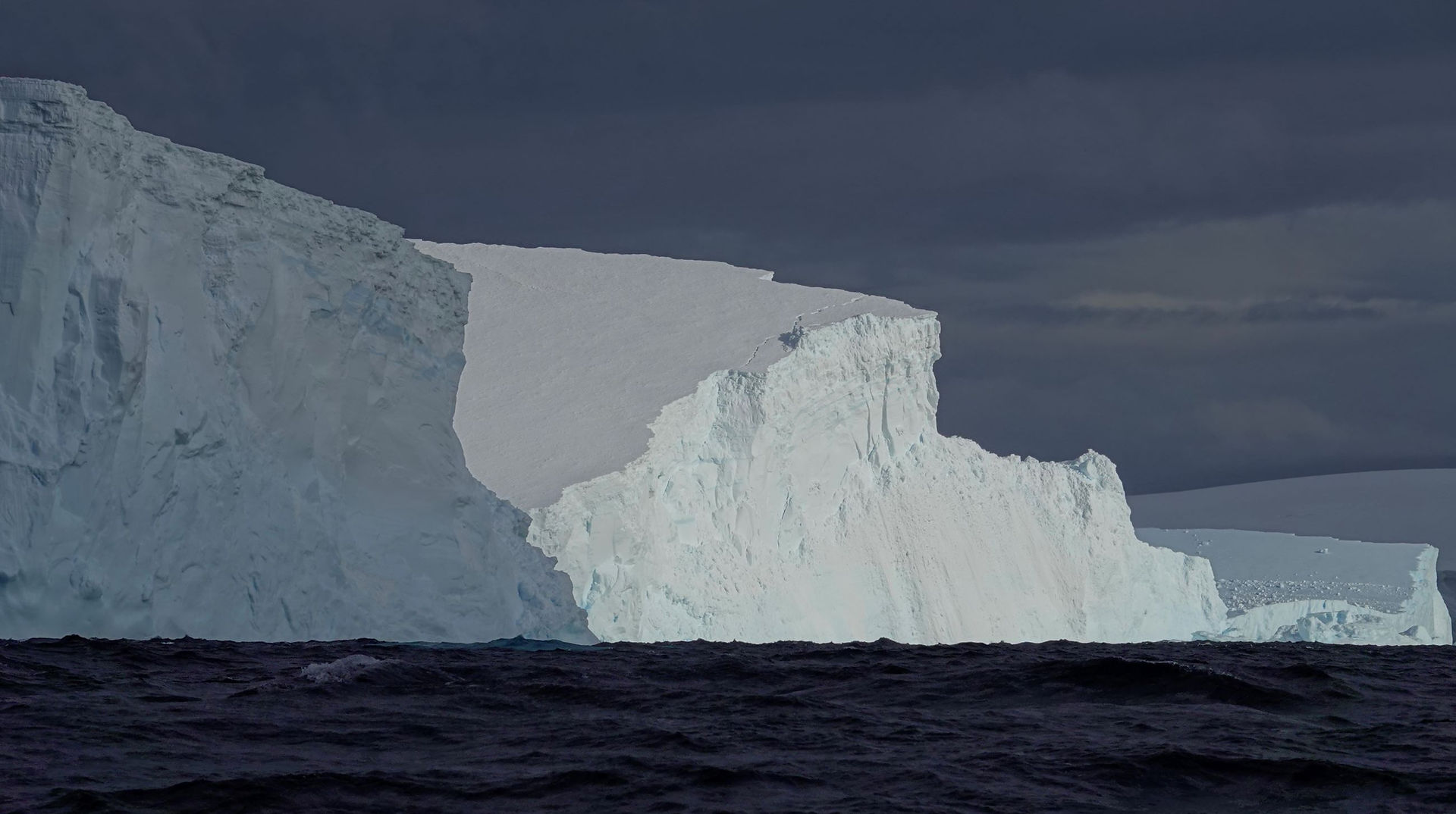 Icebergs grow denser as we near Antarctica
