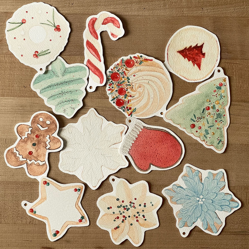 Thumbnail: sylvia's christmas cookies gift tags [set of 12]