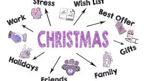 Diagram showing christmas stress points