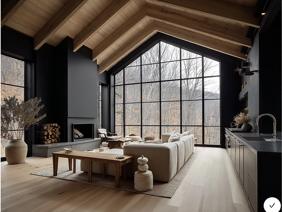Lexington Hub commercial office interior featuring a modern minimalist workspace with clean lines, warm neutral tones, natural materials, and an elevated, collaborative business environment.