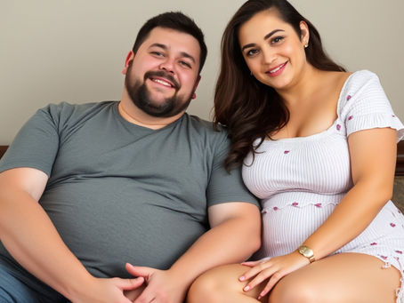 obese couple representing risk for metaolic syndrome