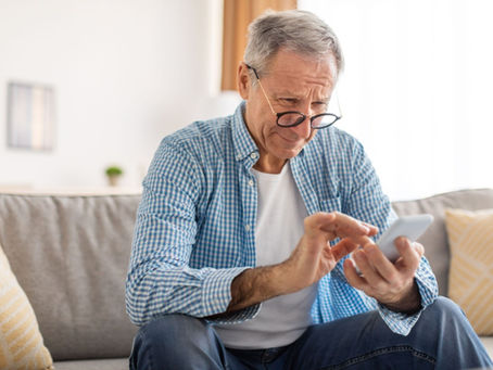A man using his phone.