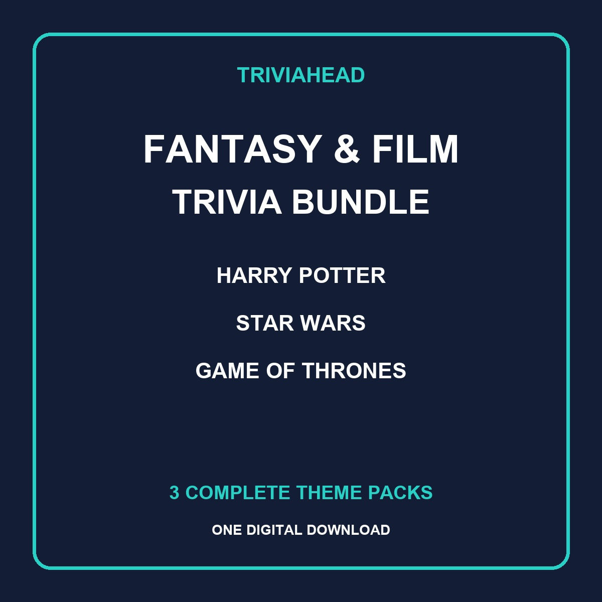 Fantasy & Film Trivia Bundle - 3 Complete Theme Packs
