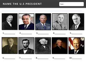 Fourth of July trivia picture round preview: Name the US President, with blank answer lines
