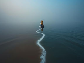 Sangam during the early morning hour