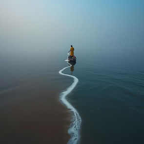 Sangam during the early morning hour