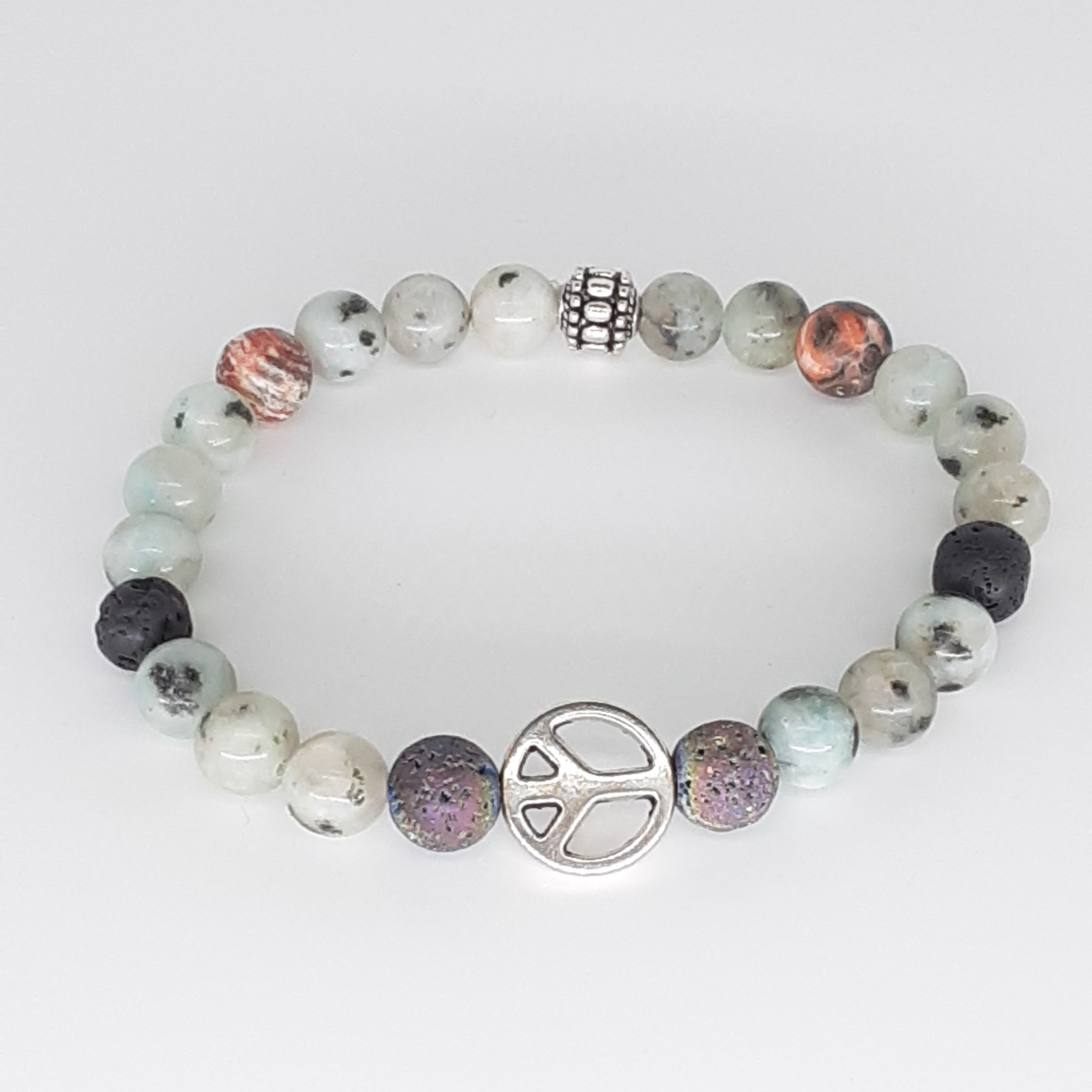 8 Inch Stretchy Peace Bracelet