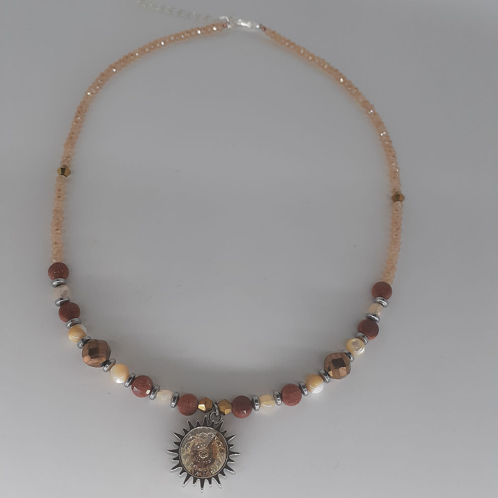 Thumbnail: Golden Sunshine Swarovski Crystal Necklace