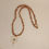 Thumbnail:  Super long Sunstone chip necklace with dream catcher with crystal