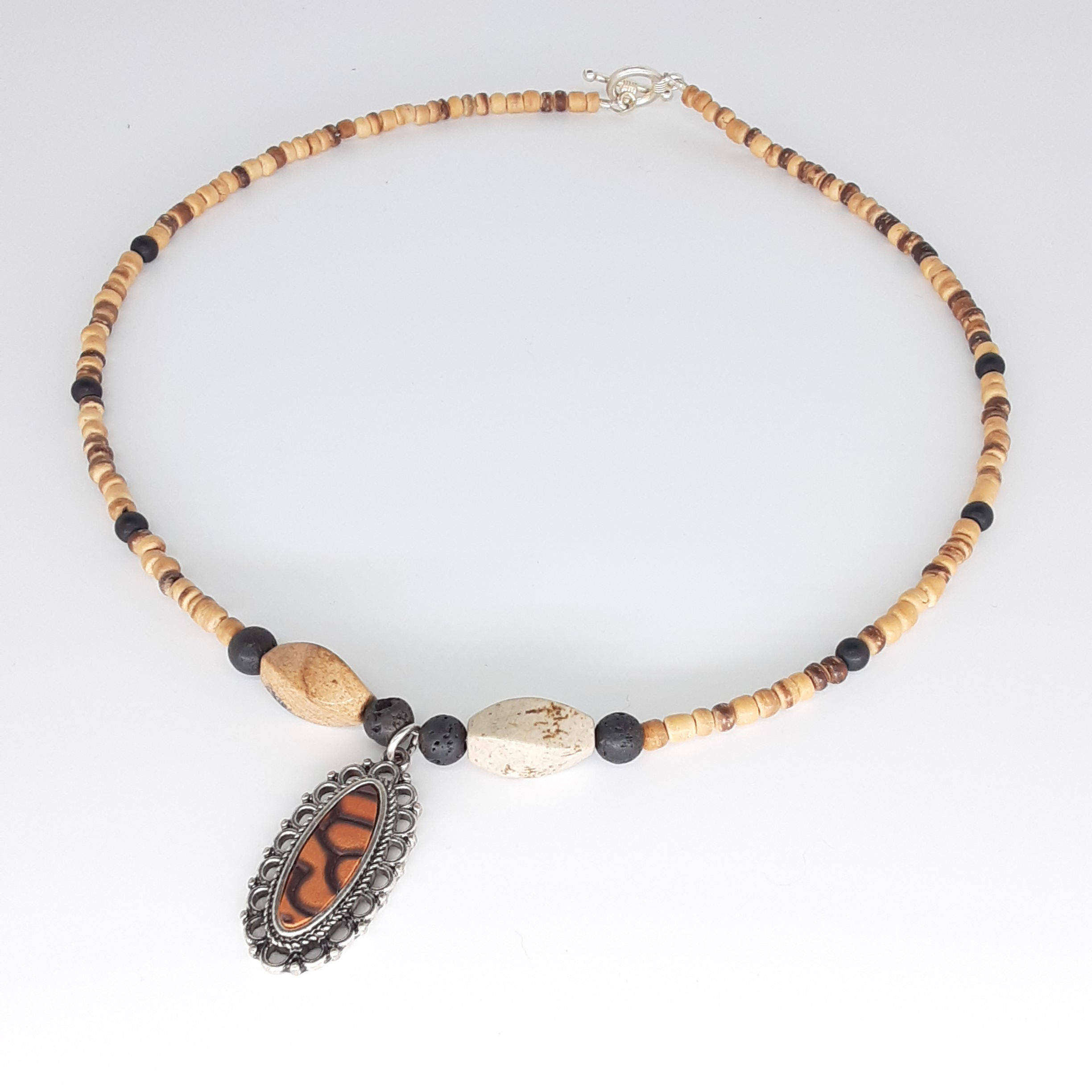 17 Inch Native American Leather Necklace