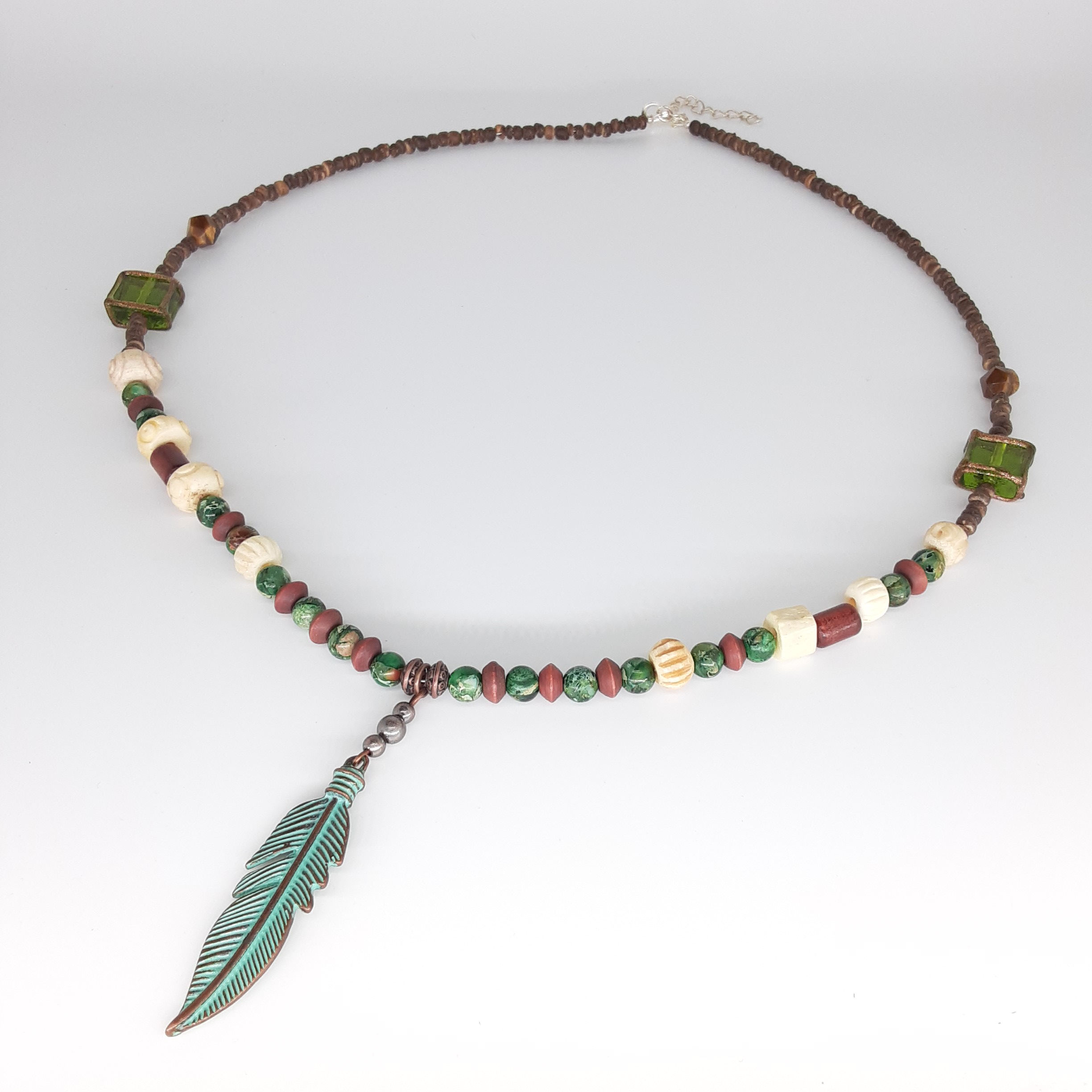 22 Inch Adjustable Feather Necklace