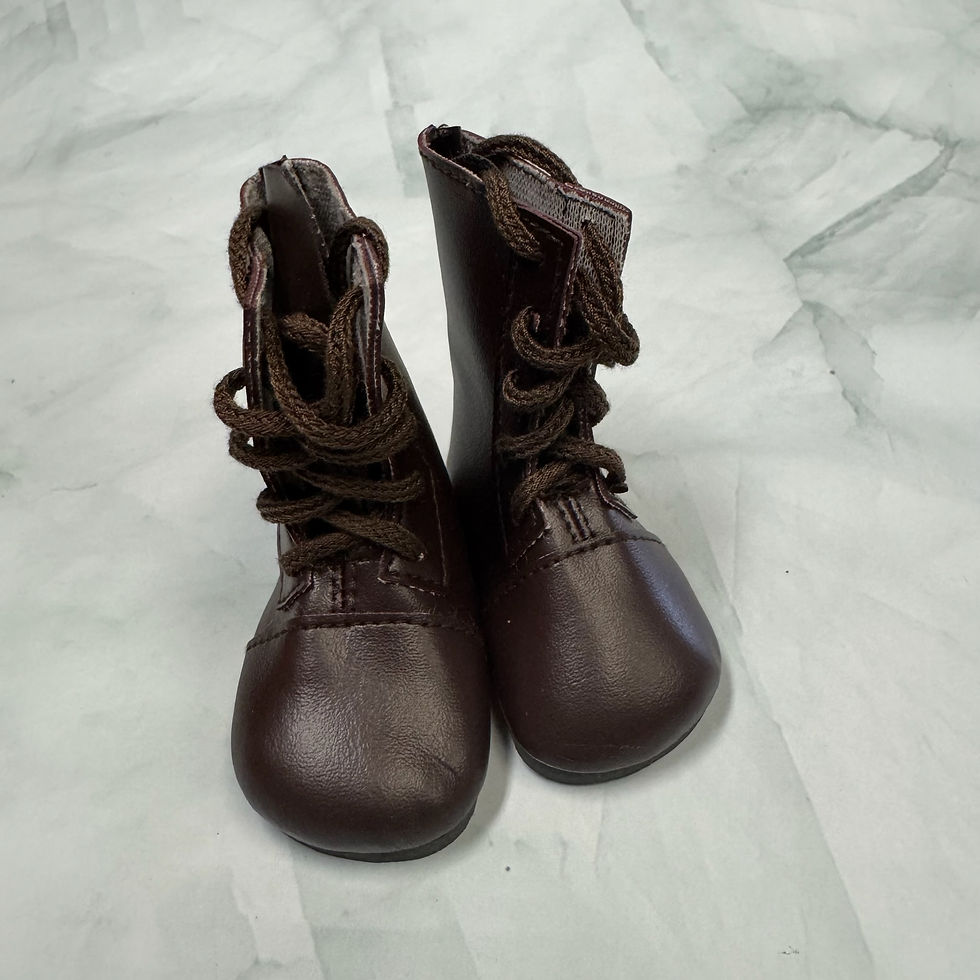Thumbnail: Monique Lace-Up Boot for 18" Doll - Cream, Black, Brown