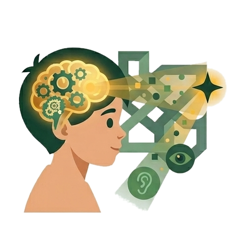Ilustracja rozwoju pamięci i koncentracji u dziecka