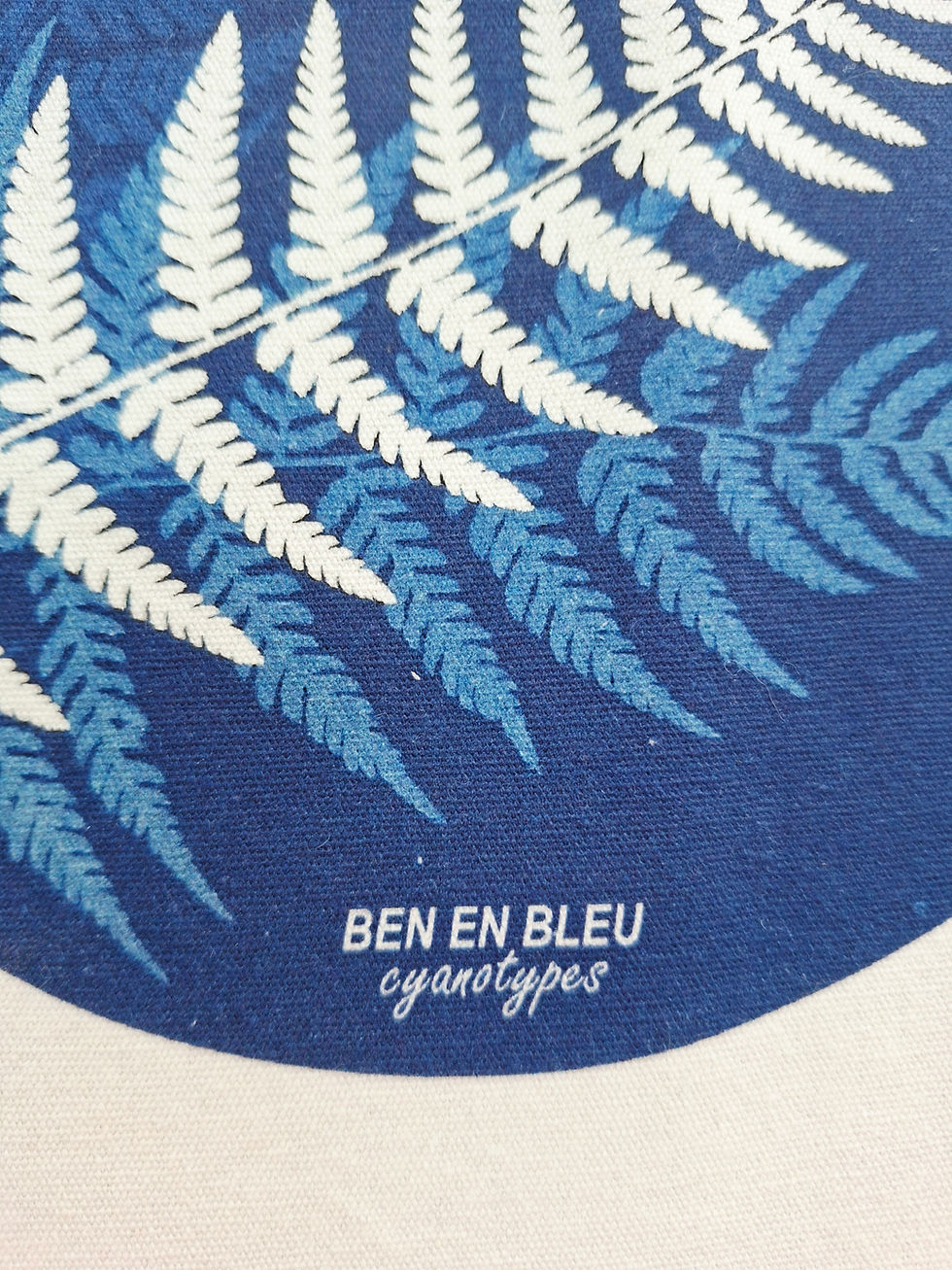 Miniature : Sac en toile avec impression cyanotype