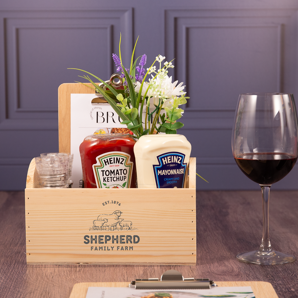 Thumbnail: Natural Tabletop Condiment Caddy with Handles