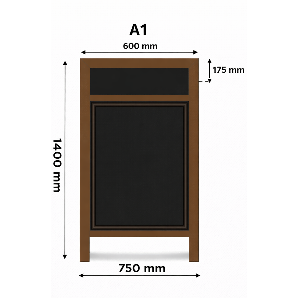 Thumbnail: A-Frame Poster Stand with Printed Header