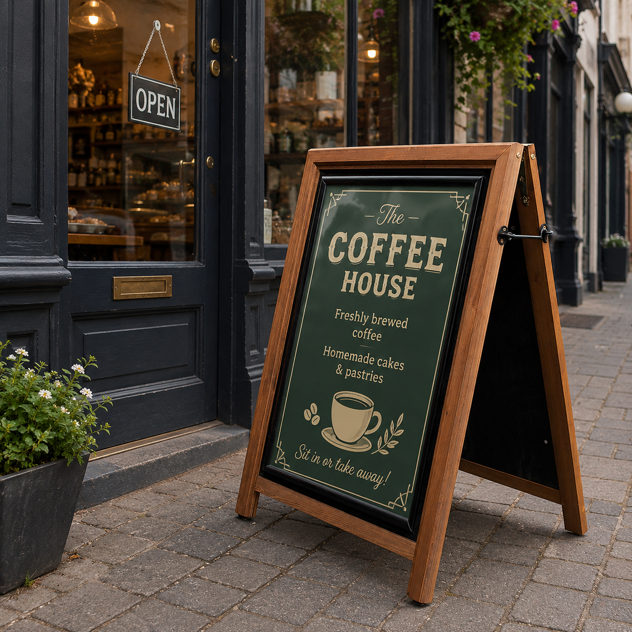 Durable Chunky A-Frame Sign Stand with Snap Frame