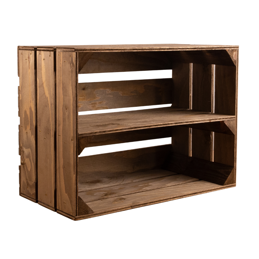 Rustic Wooden Crates with Shelf