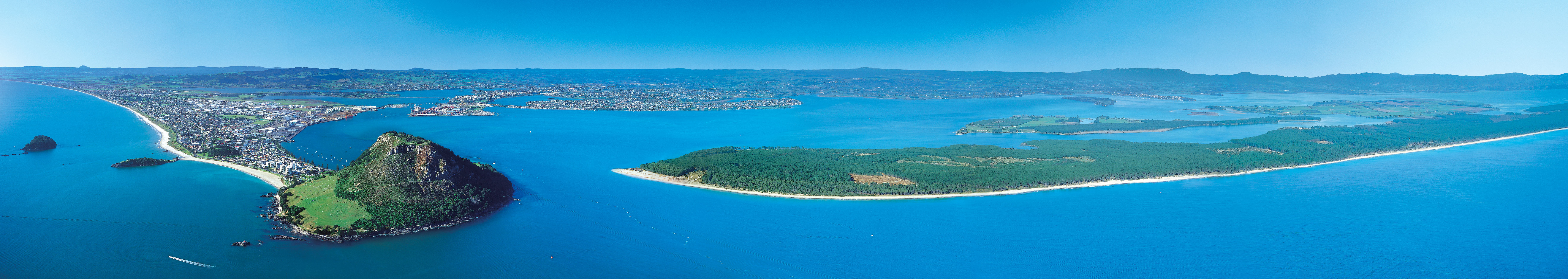 Tauranga and Mt Maunganui panorama