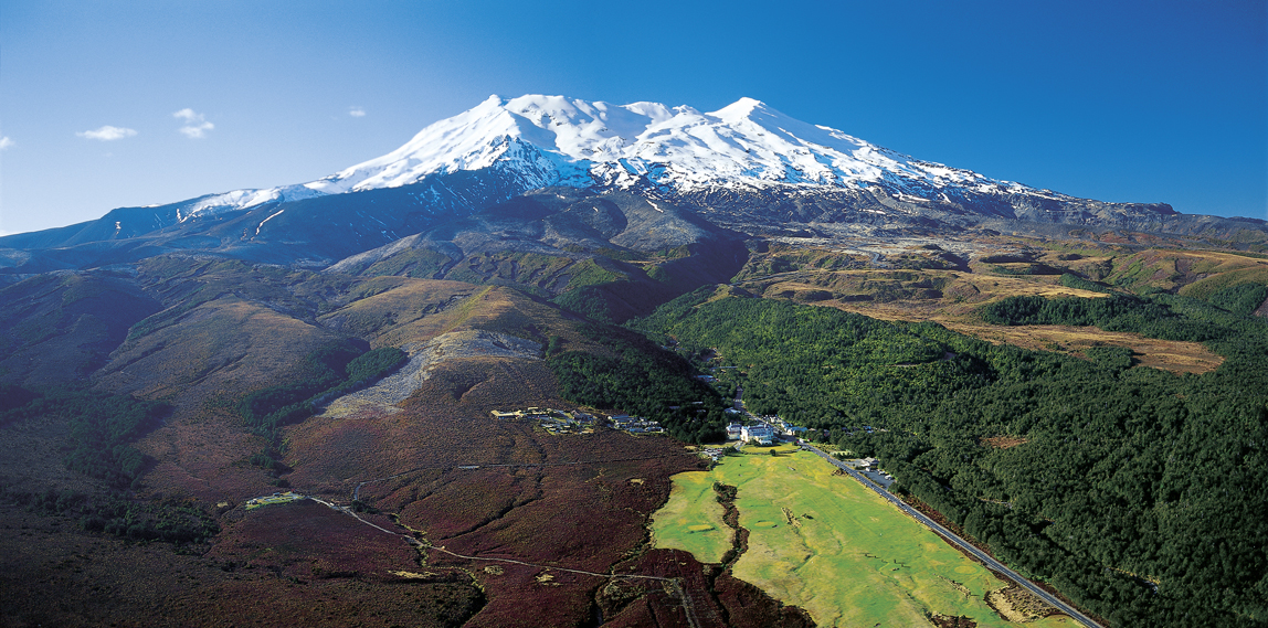Whakapapa Village and Mt Ruapehu