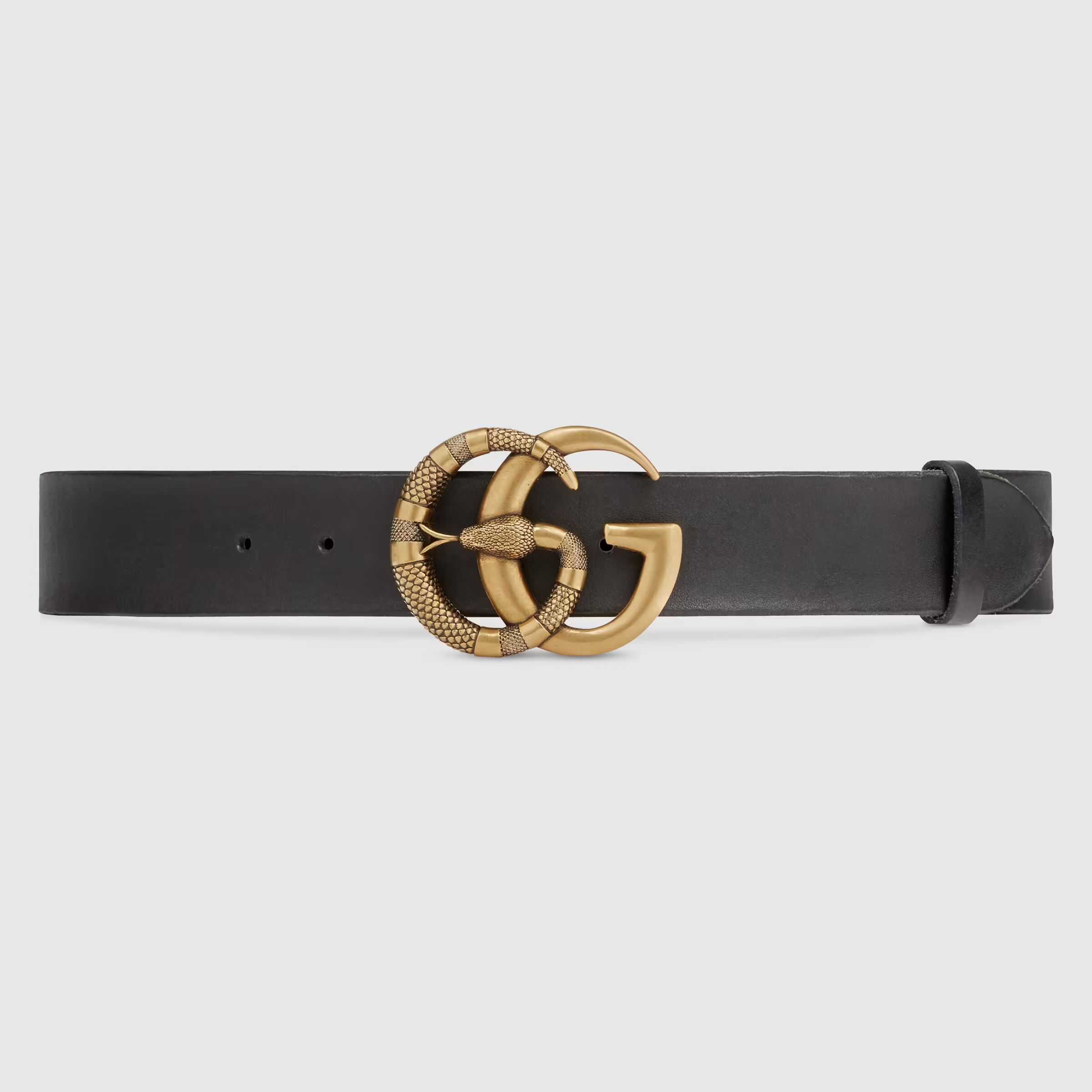 DOUBLE G SNAKED LEATHER BELT