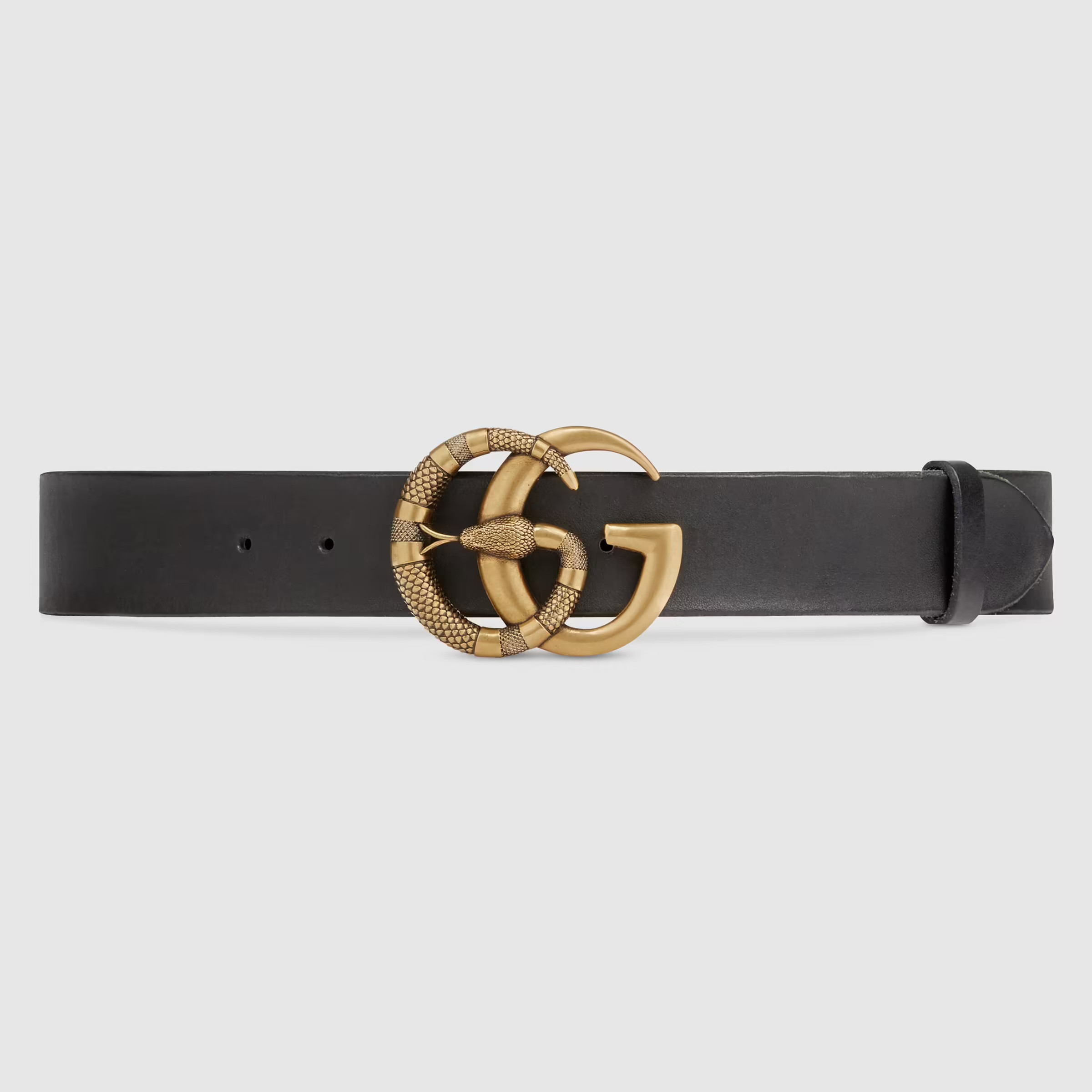 DOUBLE G SNAKED LEATHER BELT