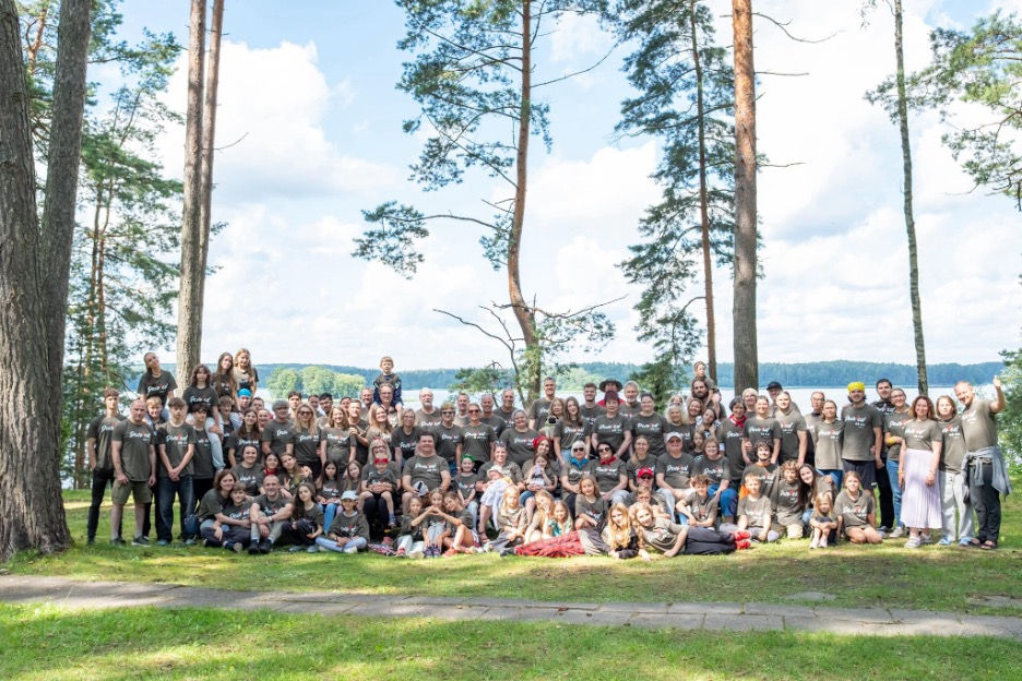 Christians gathered at the Baltic Family Camp outside of Vilnius, Lithuania