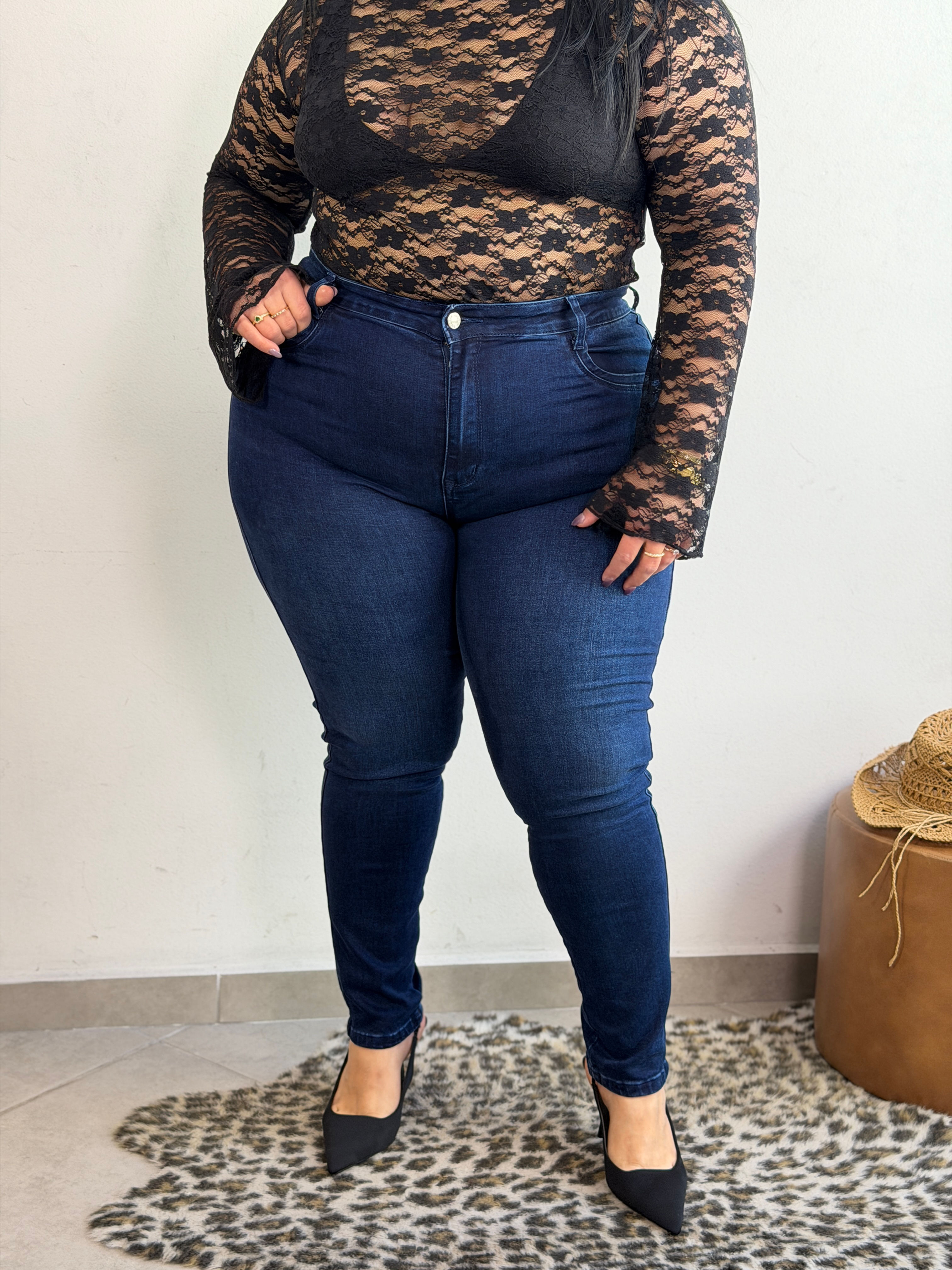 Jeans Skinny Azul Marino Jeampi✨