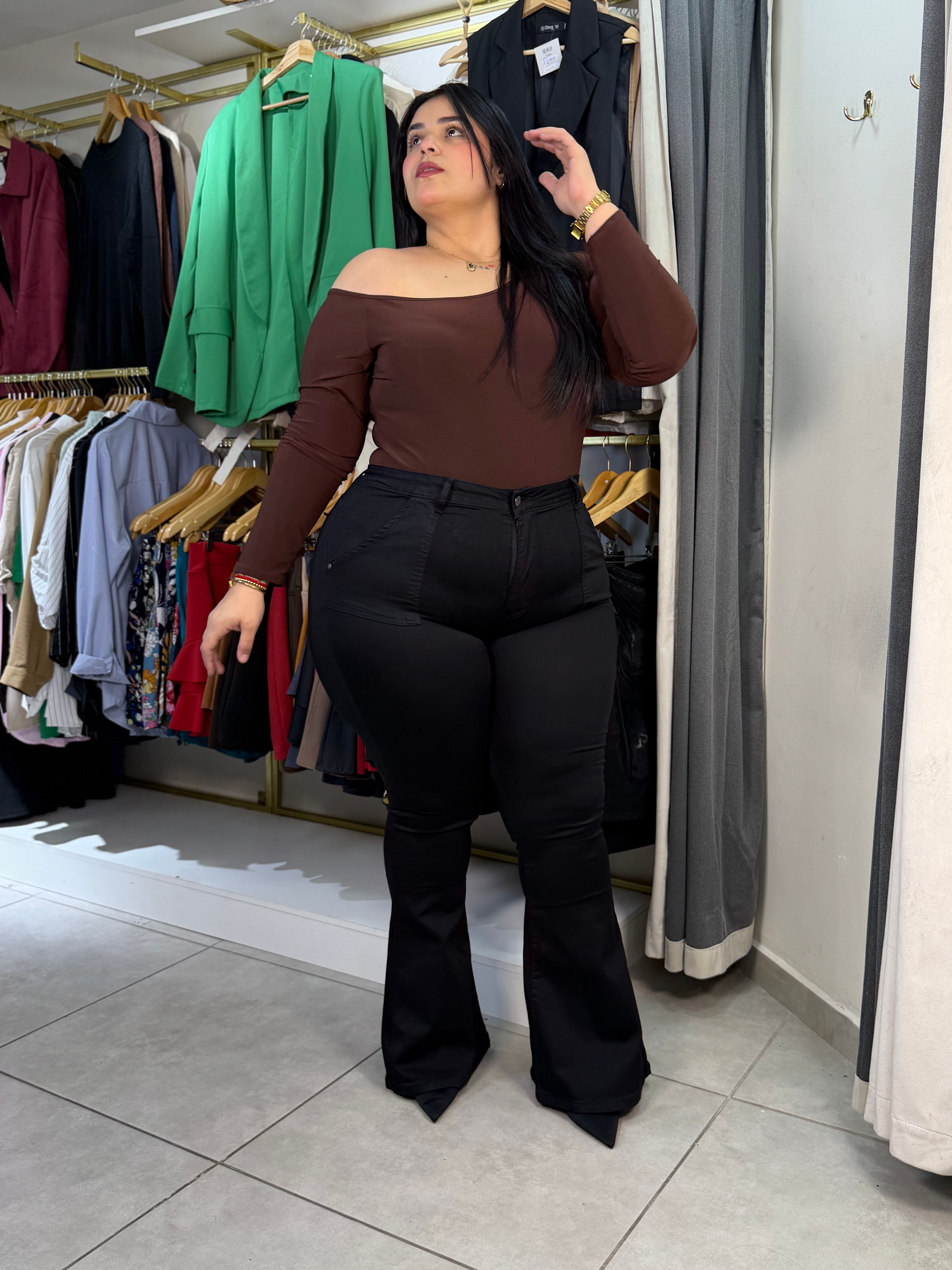 Jeans flare negro logan✨