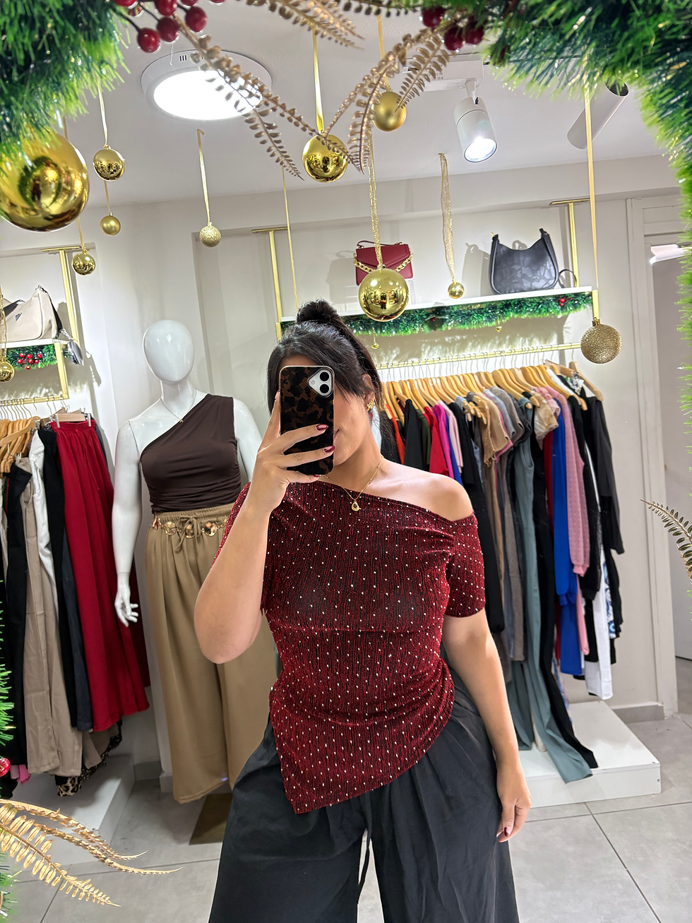 Miniatura: Polera de brillos manga corta Martina✨