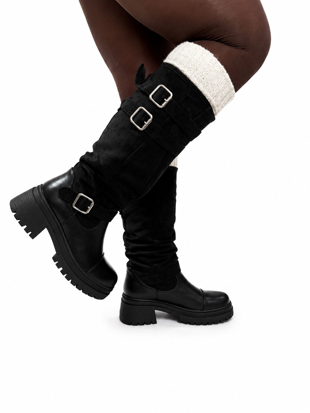Botas gamuza black pantorillas gorditas✨