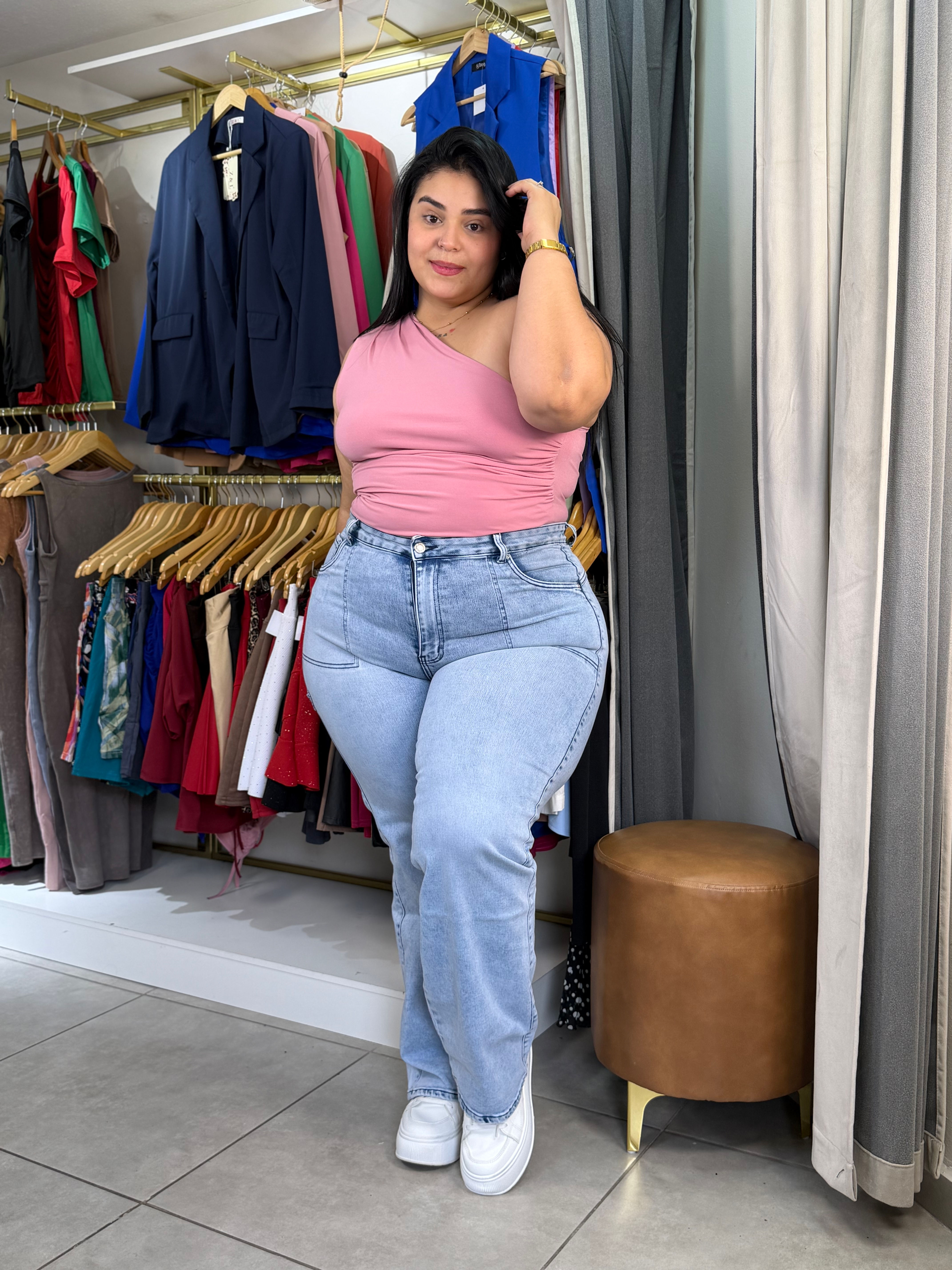 Jeans recto celeste Tamy 