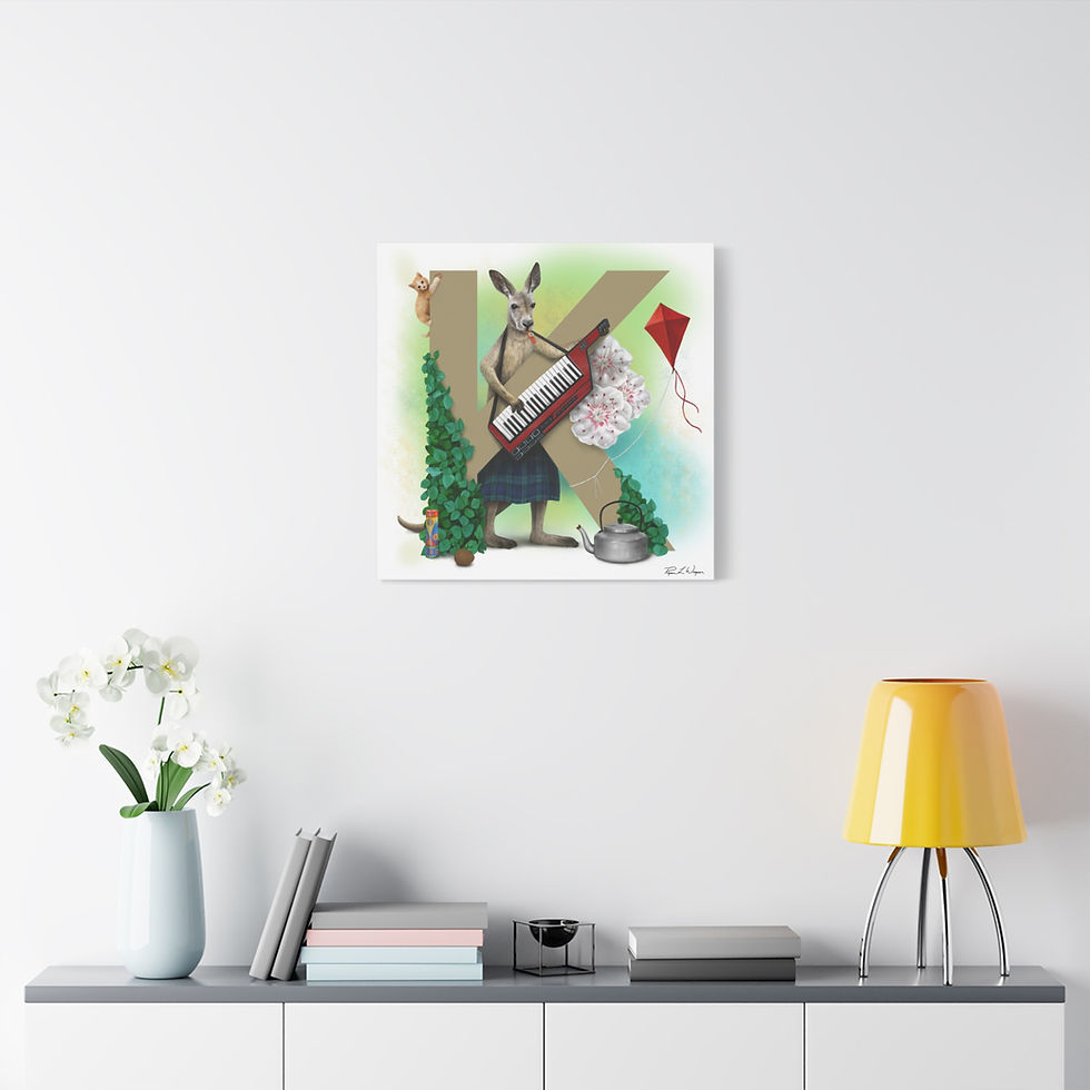 Thumbnail: Karl the Kangaroo- ON CANVAS