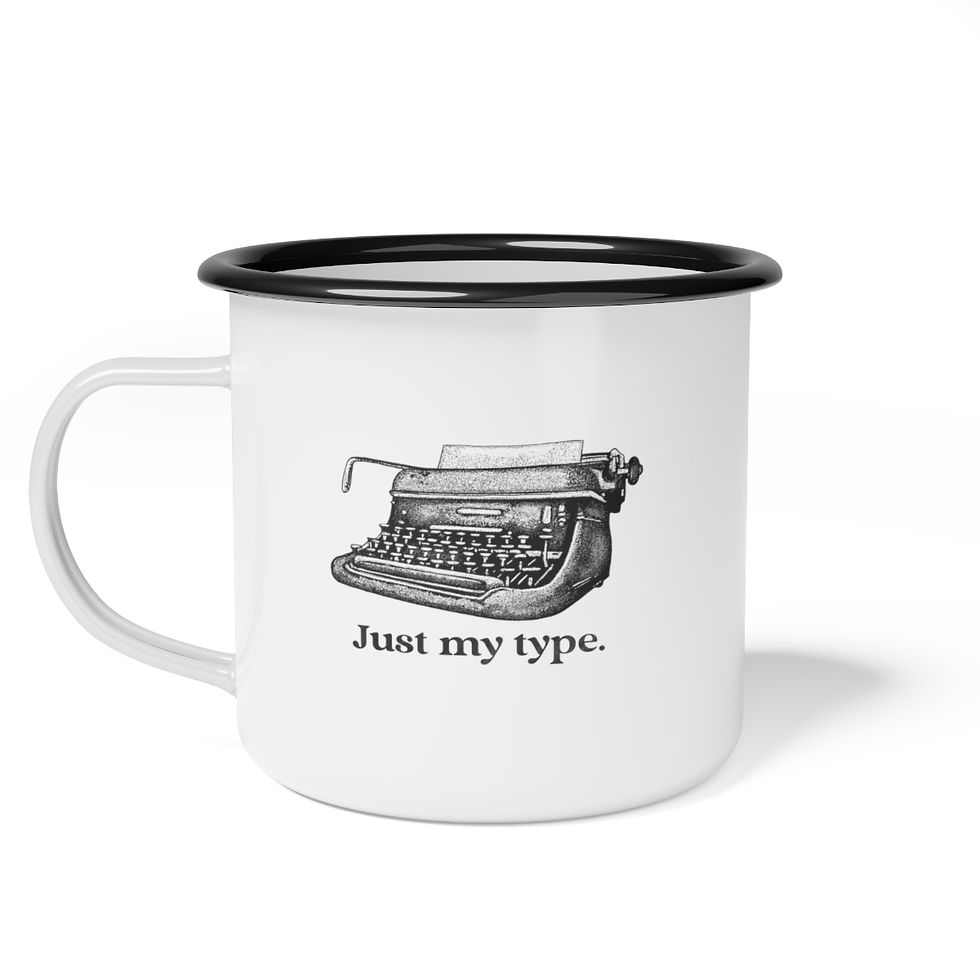 Just My Type | Enamel Coffee Cup