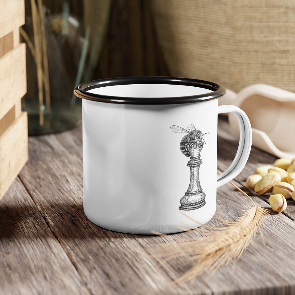 Thumbnail: Queen Bee | Enamel Coffee Cup