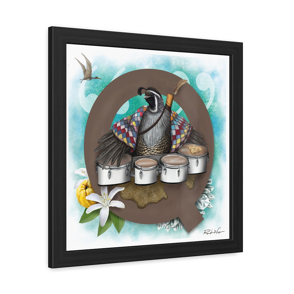 Thumbnail: Quinn the Quail- FRAMED