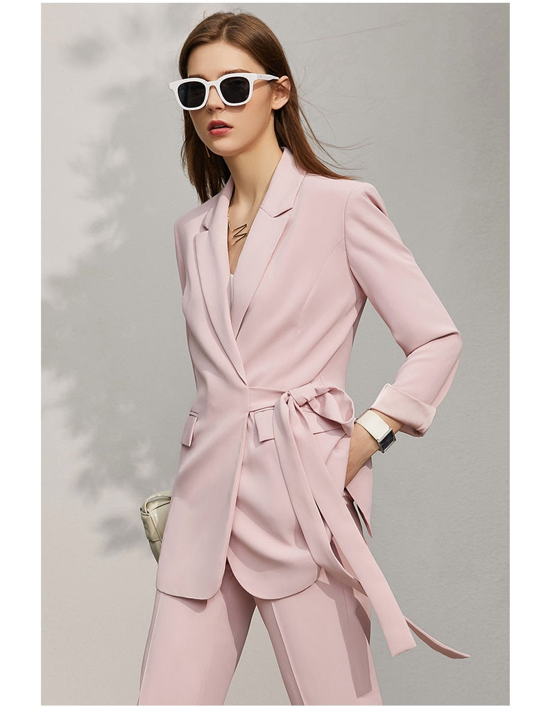 Thumbnail: AmiiEssence Belted Lapel Coat Set