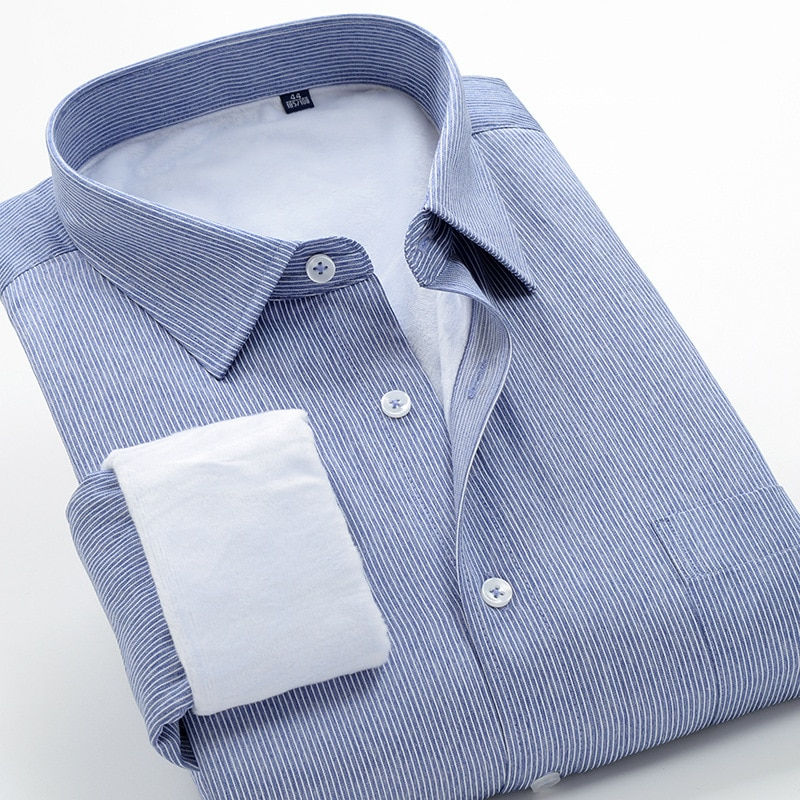 Thumbnail: "PlaidCharm: Winter Warm Men's Shirt