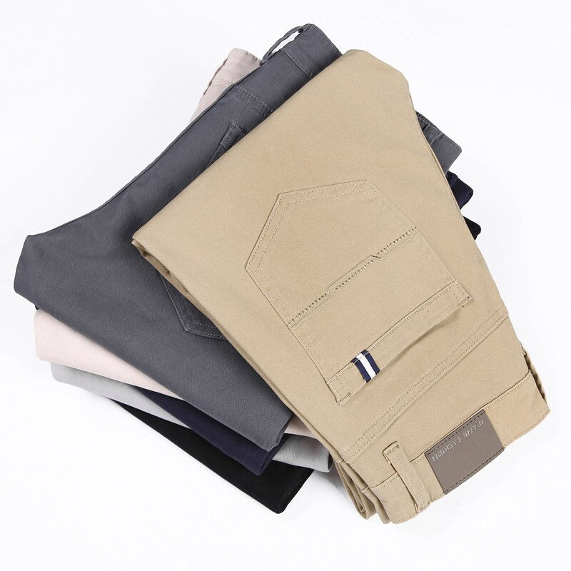 Thumbnail: Business Casual Elastic Trousers: Men's 6 Color Pants